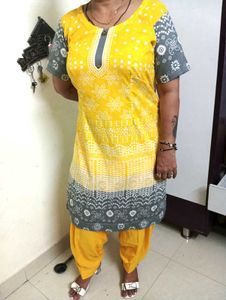 beautiful cotton suite with polka dost