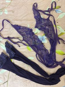 savana lingerie set w Stockings (combo)