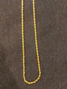 Golden Necklace and Pair of Earrings