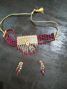 Exquisite Beaded Necklace and Earring Set