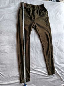 Olive Green Casual Pants