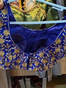 Embroidered Royal Blue Blouse