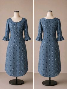 Stylish Blue Floral Kurta