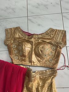 Stunning Red &amp; Gold Lehenga Choli Set