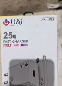 25W Fast Charger Multi Protocol  Ucb V8 Data Cable