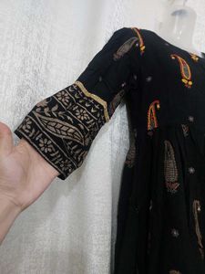 Show-off -Black Printed Anarkali Kurta Dress