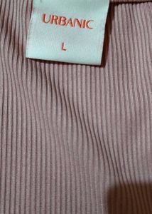 Ribbed V-Neck Cropped Long Sleeve (size L)