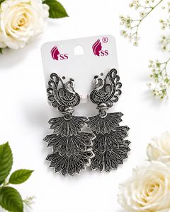 Peacock Design Jhumka Earrings