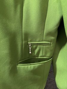 Lime Green Single-Breasted Blazer