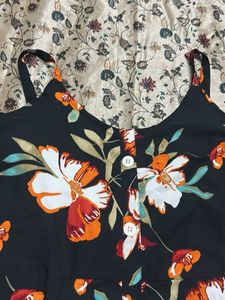 Floral Print Button-Up Midi Dress