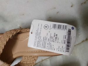 Bata Beige Woven Flat Sandals