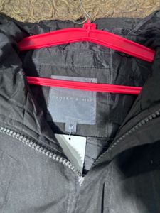 CARTER Black Fur Hooded Bomber Jacket