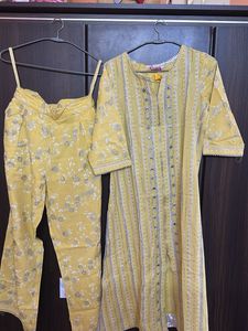 Yellow Floral Kurta Set