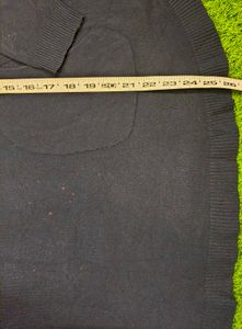 Black Woollen Tunic with Pockets