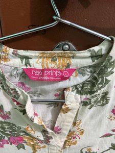 Floral Print Kurta set with leggings