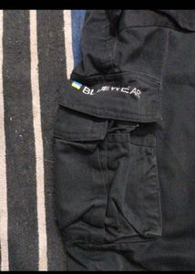 RIDING Men's Black Cargo Pants