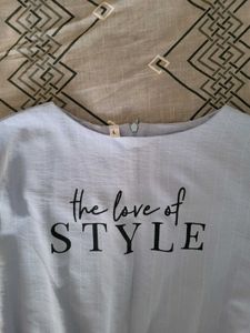 Light Blue "The Love of Style" Top