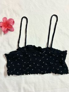 Floral Smocked Crop Top