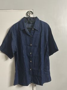 Classic Blue Denim Short Sleeve Shirt
