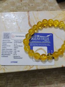 Natural Citrine Beaded Bracelet