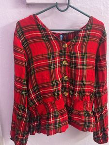 Red Checked Top