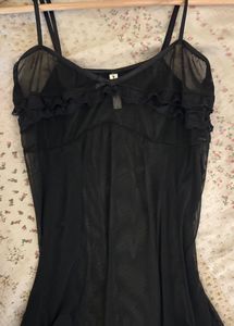 Sheer Black Babydoll with Ruffles lingerie