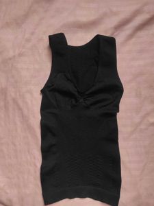 Seamless Black women slim up lift bra + vest