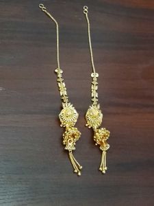 Exquisite Gold Jhumka Earrings