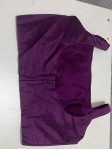 Elegant Purple Silk Blend Blouse