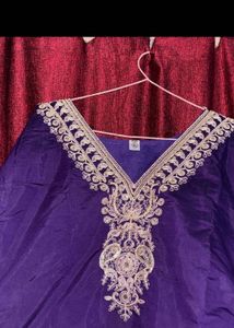 Embroidered Purple Kurta