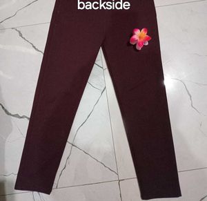 women Maroon formal pant