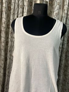 White Sleeveless Tank Top