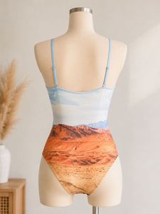 Scenic Print One-Piece Swimsuit