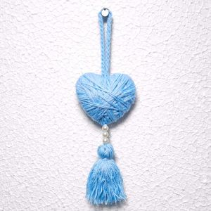 Handmade Blue Heart Car Charm