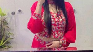 Stunning Red Embroidered Lehenga Choli Set