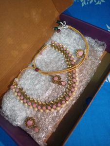 Pink & Gold Jewelry Set