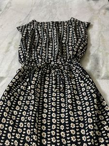 New Beautiful Black Floral Printed Dress