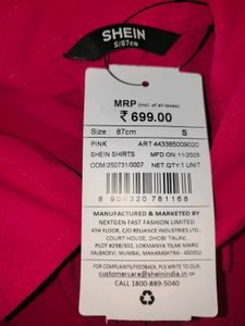 Shein Drop Shoulder Spread Collar Front Wrap Tie