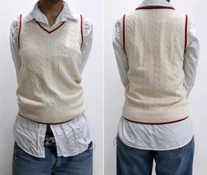 Cream Cable Knit Sweater Vest