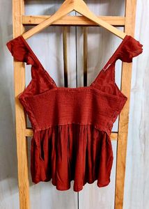 Chic Burnout Peplum Top size-30