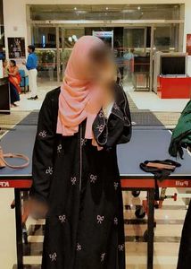 Black Bow Print burkha