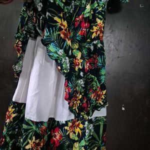 Boho Floral Off-Shoulder Maxi Dress