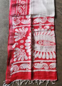 Hand Block Printed  lilin cooton Saree