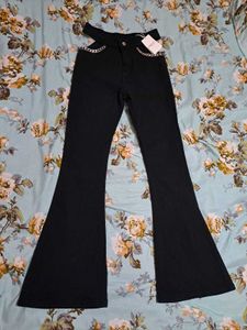 Cut Out Chick Black Flare Jeans