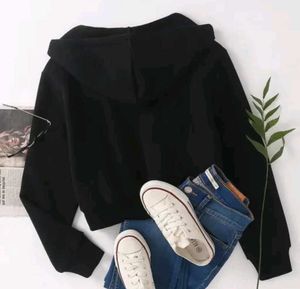 Black Zip-Up Hoodie Jacket