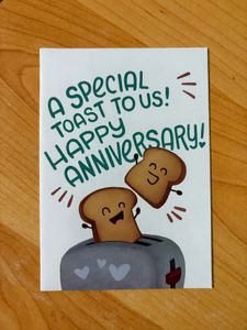 NEW Writeable Cute Anniversary Greeting Card