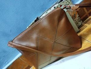 Stylish Brown Geometric Clutch Bag