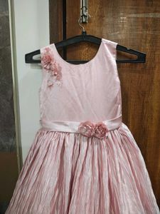 Elegant Pink Pleated Gown 8-10 year