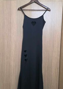 Black Heart Cut-Out Maxi Dress