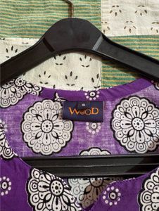 Purple Printed Kurta